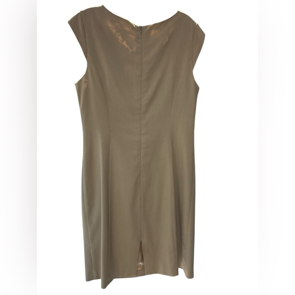 Sandra Darren Tan Midi Dress with Bow Accent - Picture 5 of 5